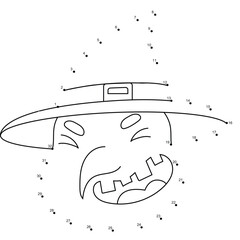 Halloween Dot to Dot Coloring pages