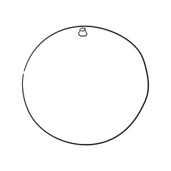 Orange doodle icon. Hand drawn black sketch. Vector Illustration.