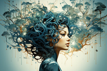 woman with hair