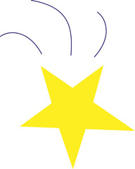 Obraz premium Vector illustration of golden sparkle star icon in cartoon style