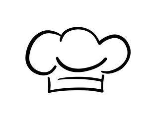 Chef Hat Line Art Drawing Icon Cooking Logo Design