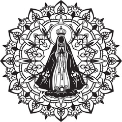 Fototapeta na wymiar Mandala Our Lady Of Aparecida