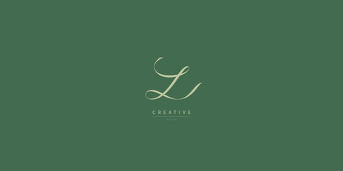 Unique letter L logo design. Luxury initial monogram. Creative elegant design letter L