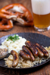 grilled franconian sausages