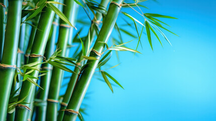 Fototapeta premium Bamboo Background with Sky in the Background