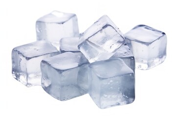 Obraz premium ice cubes isolated on white