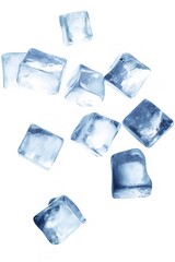 Obraz premium fresh ice cubes isolated on white background png