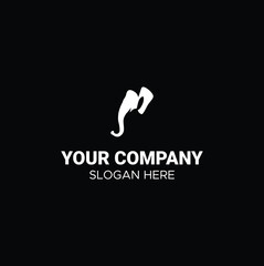 Creative typography logo design with icon of animal