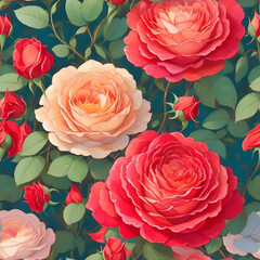 Seamless Rose Pattern Rose Background Rose seamless pattern