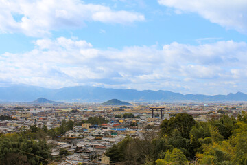 Fototapeta na wymiar 奈良盆地を一望する展望台