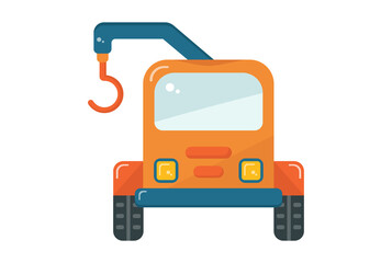 tow truck illustration colored icon detailed transportation symbol vehicle shape sign artwork