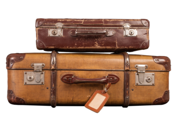 two old suitcases PNG file