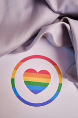 Rainbow heart. LGBT flag. LGBTQIA Pride Month in June. Lesbian gay bisexual transgender. Gender...