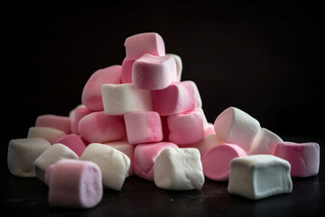 Pink and white marshmallow generative AI
