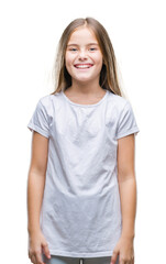 Young beautiful girl over isolated background with a happy and cool smile on face. Lucky person.