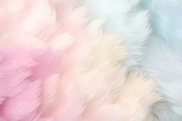 Soft cotton textured fluffy background with rainbow pastel colors. 