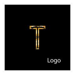 Initial T letter luxury beauty flourishes ornament monogram logo Swoosh Letter Logo Design for business and company identity. Water Wave T Logo with modern trendy
