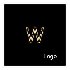 Initial W letter luxury beauty flourishes ornament monogram logo Swoosh Letter Logo Design for business and company identity. Water Wave W Logo with modern trendy