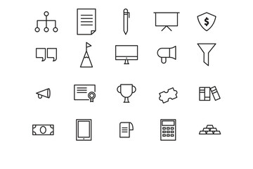 Sleek Monoline Icon Style