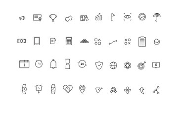 Sleek Monoline Icon Style