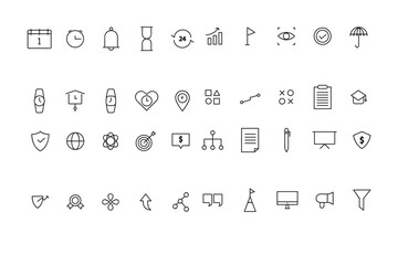 Sleek Monoline Icon Style