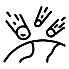 meteors fall to earth