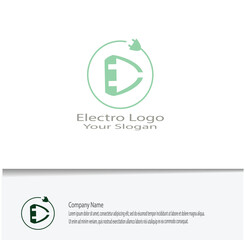 simple electro logo for your company needs, looks beautiful and elegant