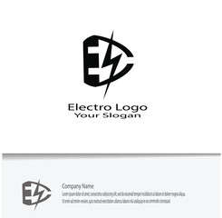 simple electro logo for your company needs, looks beautiful and elegant