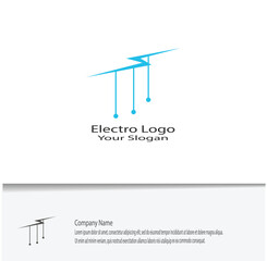 simple electro logo for your company needs, looks beautiful and elegant