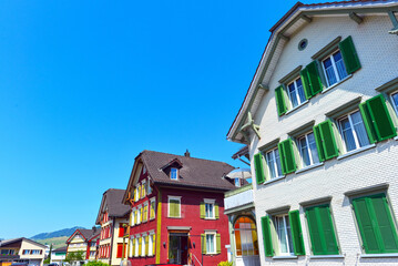 Denkmalgeschützte Architektur in Appenzell (Schweiz)
