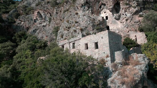 Afkule Ancient Monastery Aerial View 