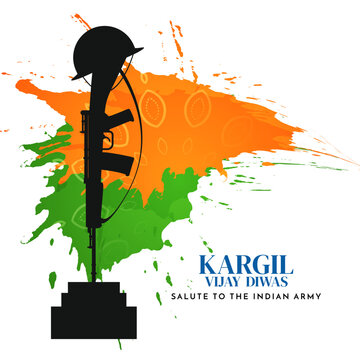 Kargil Vijiay Diwas celebration greeting card design
