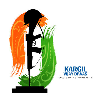 Kargil Vijiay Diwas celebration greeting card design