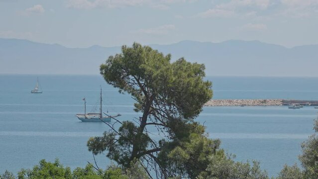 a boat in the sea in greece