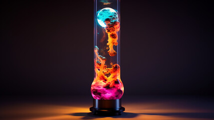 The vibrant colors and undulating forms of a lava lamp, evoking a sense of nostalgia and a soothing ambiance. Generative AI