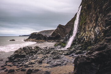 Waterfall into the Sea