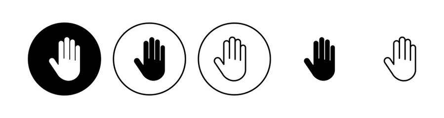 Obraz premium Hand icon set. hand vector icon, palm,click