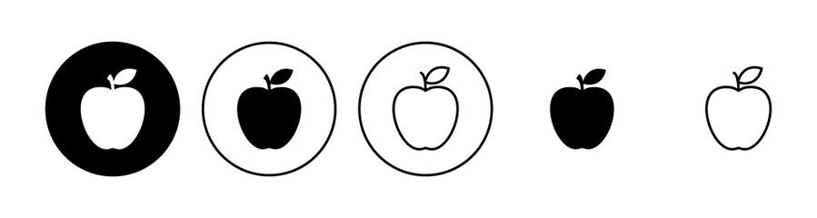 Apple icon set. Apple vector icon. apple symbols for your web design.