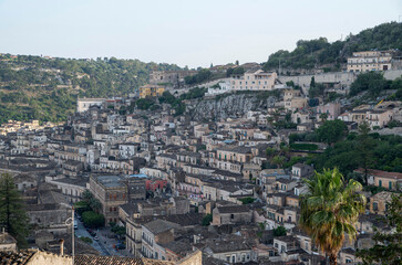 Panorama of baroque city Modica, Sicilia, Italy