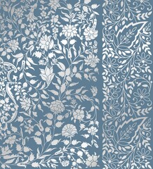 wedding card design, traditional paisley floral pattern , royal India	