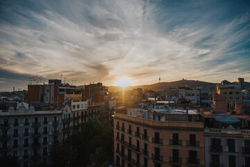 Obraz premium Sunset ia Barcelona