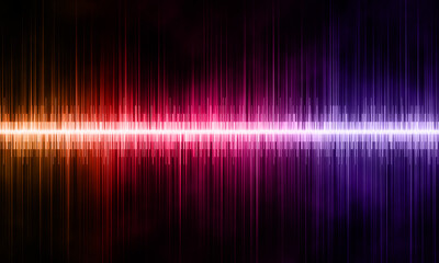 bright sound waves emitting light