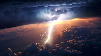 The dynamic and luminous nature of a lightning bolt