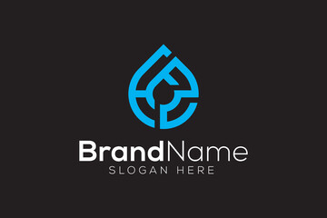 Hydrogen technology H2 logo design vector template