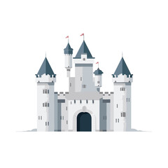 castle vector flat minimalistic asset isolated illustration