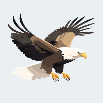 eagle vector flat minimalistic asset isolated illustration