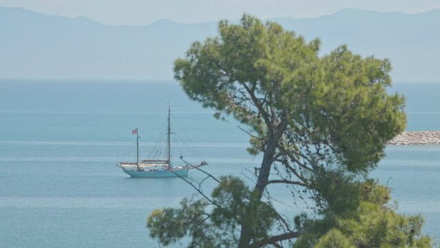 a boat in the sea in greece