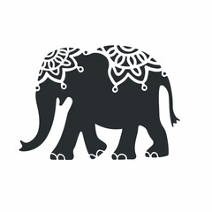 Elephant vector illustration  elephant drawing with ethnic motifs