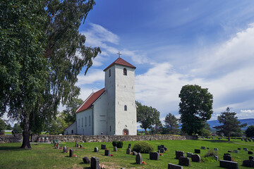 Rural landscape of Toten, Norway, in summer.