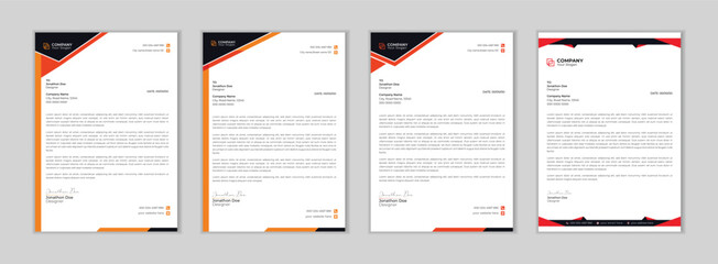 Clean and professional corporate company business letterhead template design with color variation bundle.
Abstract Corporate Business Style Letterhead Design Vector Template. Letterhead design.